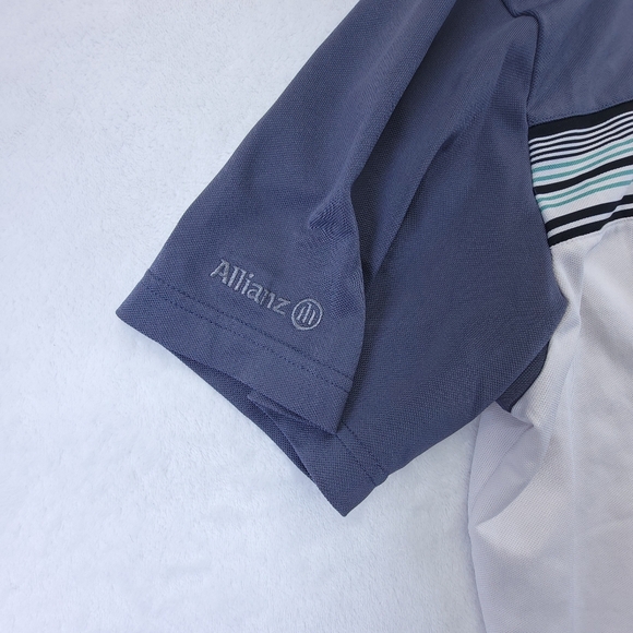 Travis Mathew Men's Gray Stripe Golf Polo Shirt Size XL - Picture 4 of 7